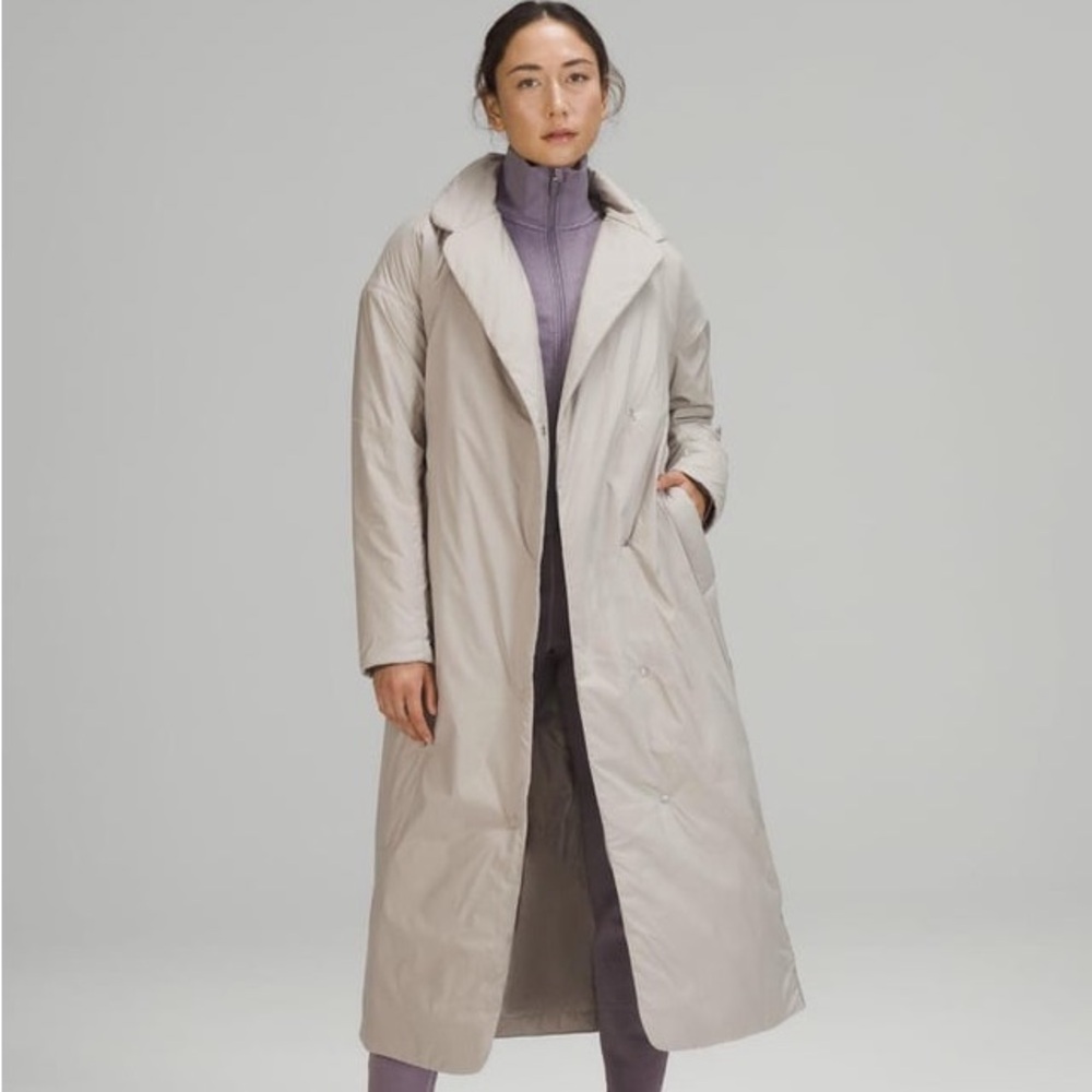 Lululemon Insulated Trench in Raw Linen, size 6 - Picture 1 of 13